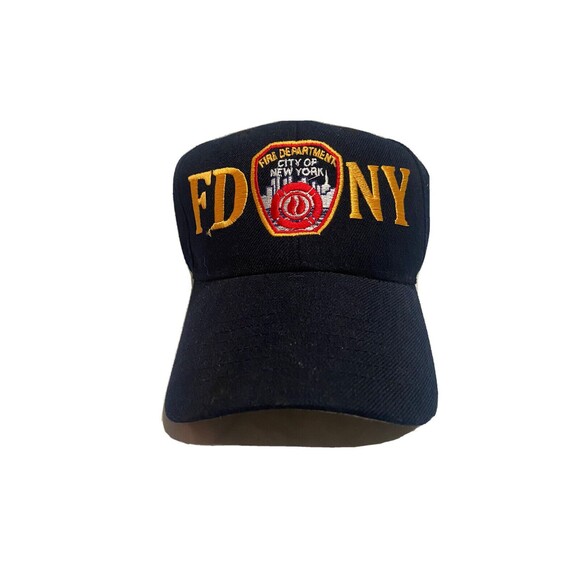 MEN'S Vintage FDNY NEW YORK CITY FIRE DEPARTMENT EMBROIDERED ADJUSTABLE CAP HAT - Picture 1 of 3